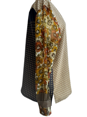 UPCYCLED SCARF LONG SLEEVES SHIRT