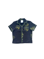 SHALKY HAND BLOCK PRINTED BLACK SHIRT AND PANTS SET (2-5 YEARS OLD)