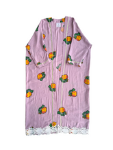 SHALKY HAND BLOCK PRINTED LILAC ABAYA