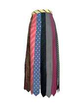Upcycled vintage ties long skirt