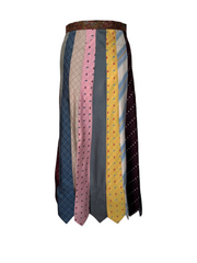 UPCYCLED TIES LONG SKIRT