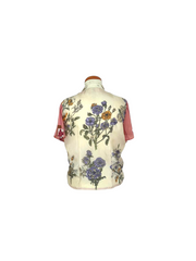 Upcycled silk scarf top( adjustable front)