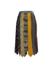 UPCYCLED VINTAGE TIES LONG SKIRT