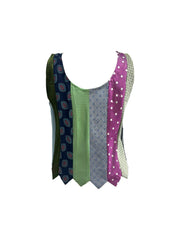 UPCYCLED VINTAGE TIES TOP