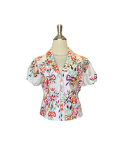 UPCYCLED TUSCANY EMBROIDERY LINEN TOP