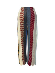 UPCYCLED VINTAGE TIES PANTS