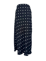 Polka dot silk skirt
