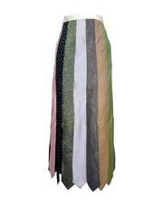 Upcycled vintage ties long skirt