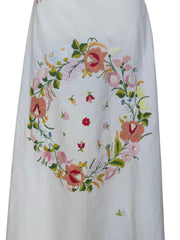 Upcycled Vintage Linen White Dress