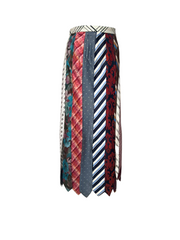 Upcycled Tie long skirt