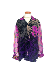 Upcycled scarf long sleeves shirt