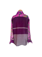 Upcycled scarf long sleeves shirt