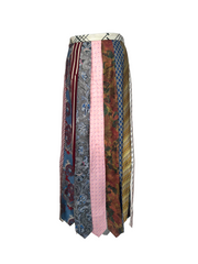 Upcycled Tie long skirt