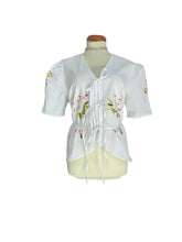 UPCYCLED VINTAGE LINEN WHITE TOP