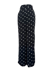 Polka dot silk pants