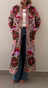 LONG VELVET COAT size small