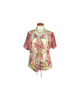 Upcycled silk scarf top( adjustable front)