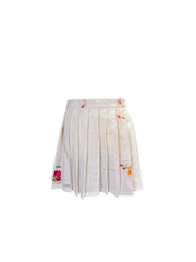 UPCYCLED VINTAGE LINENS MINI SKIRT