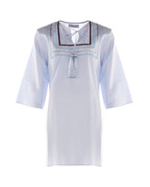 Plain sky top and pants set