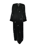 Silver moon velvet abaya