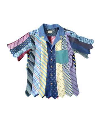 Upcycled necktie shirt