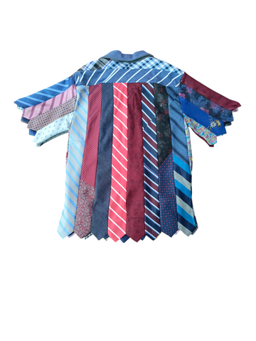 Upcycled necktie shirt