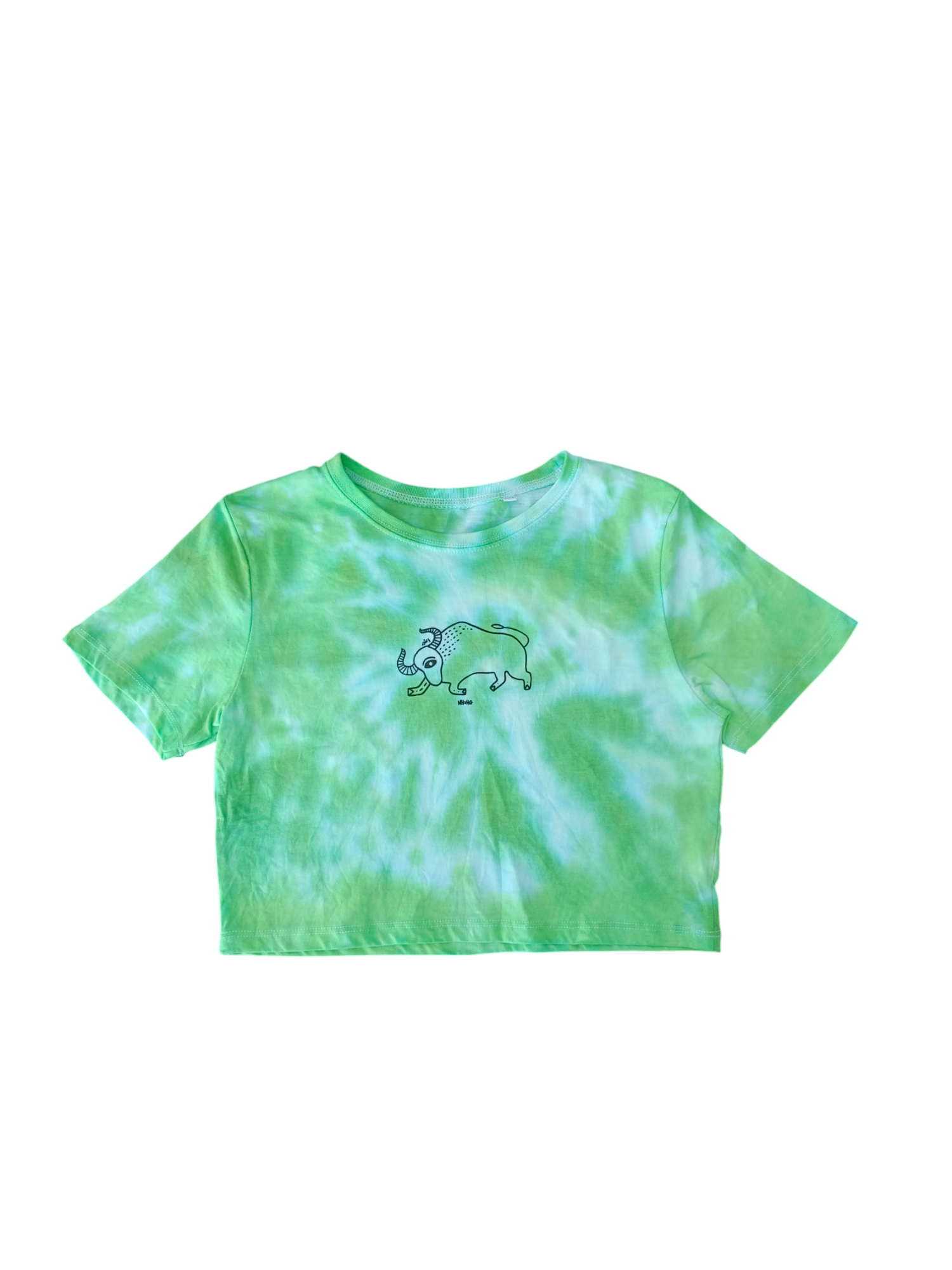Star sign tie dye crop top shirt