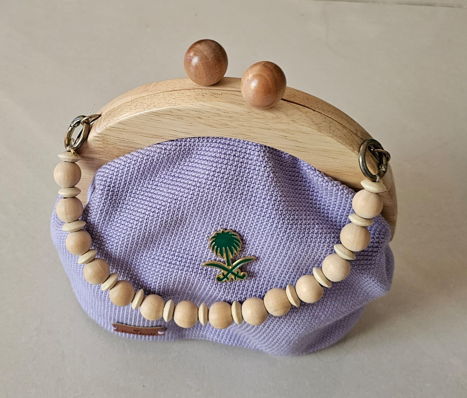 lilac crochet hand bag