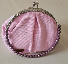 Pink crochet hand bag