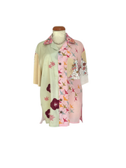 Silk scarf upcycled shirts