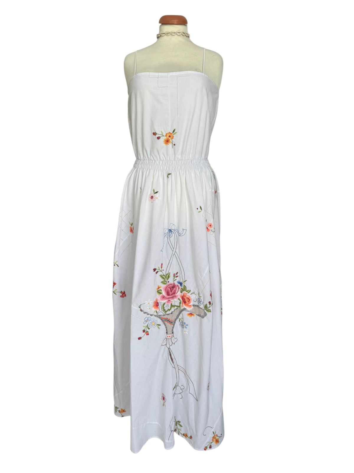 UPCYCLED VINTAGE LINEN WHITE DRESS