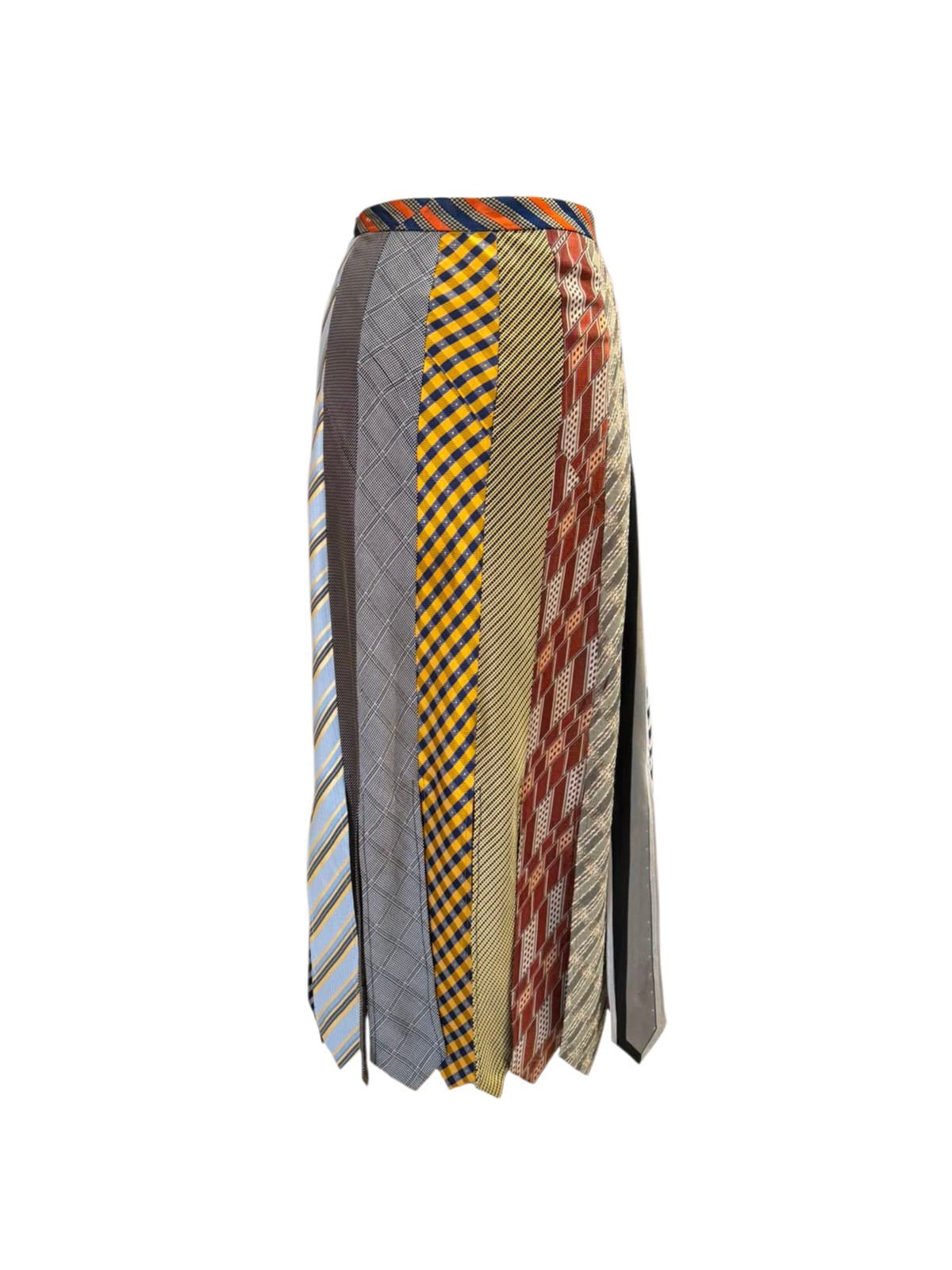 UPCYCLED VINTAGE TIES LONG SKIRT