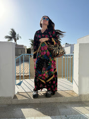 NH X ALULA LONG BLACK DRESS