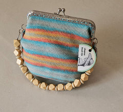 Multi color crochet hand bag