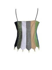 Upcycled vintage ties long skirt