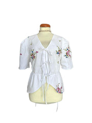 UPCYCLED VINTAGE LINEN WHITE TOP