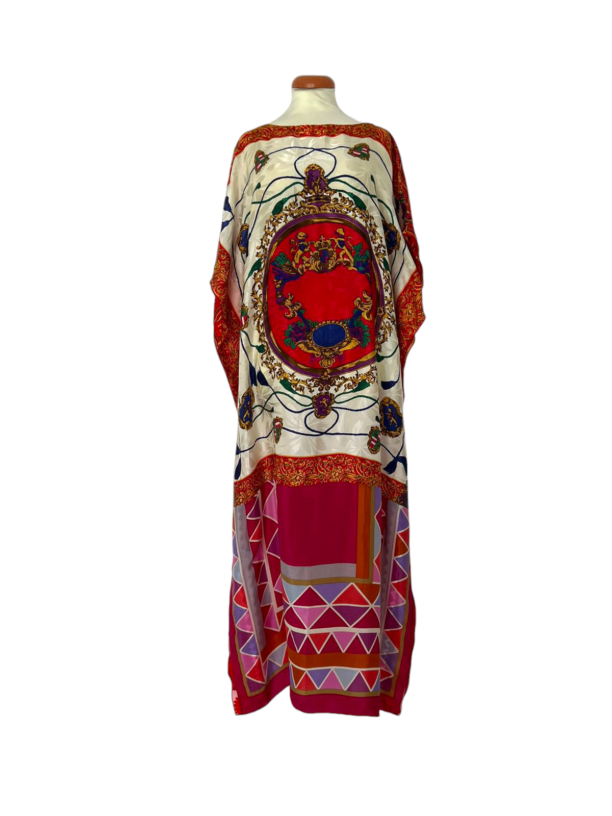 Silk scarf kaftan