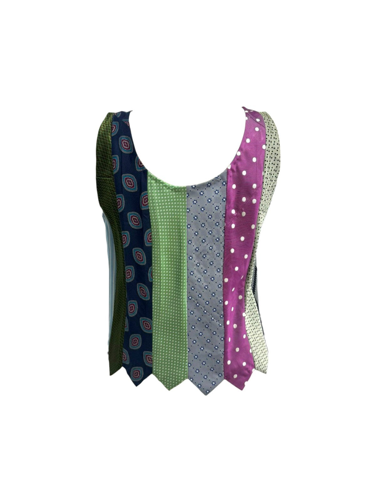 UPCYCLED VINTAGE TIES TOP
