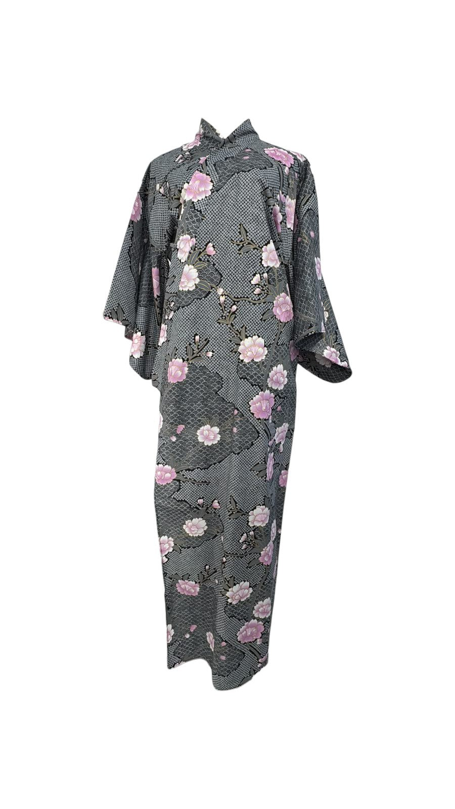 AUTHENTIC JAPANESE COTTON KIMONO BLACK