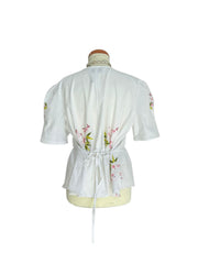 UPCYCLED VINTAGE LINEN WHITE TOP