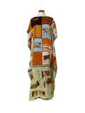 Silk scarf kaftan