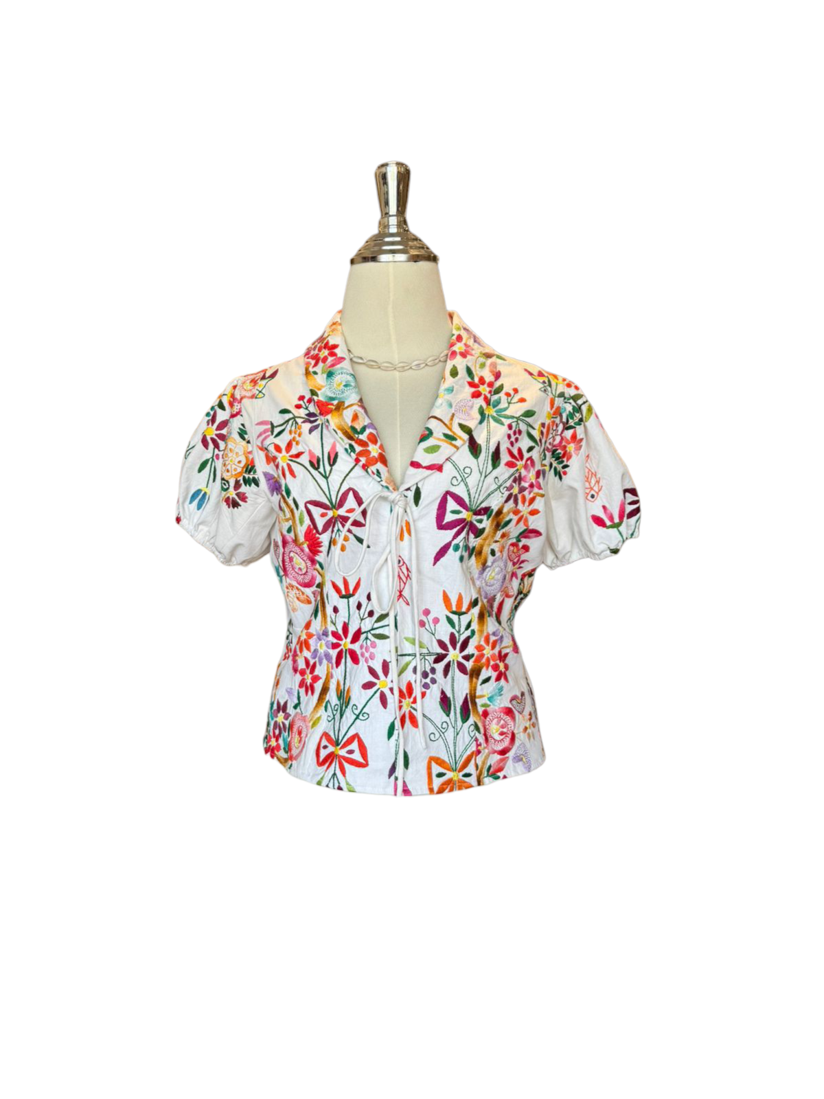 UPCYCLED TUSCANY EMBROIDERY LINEN TOP