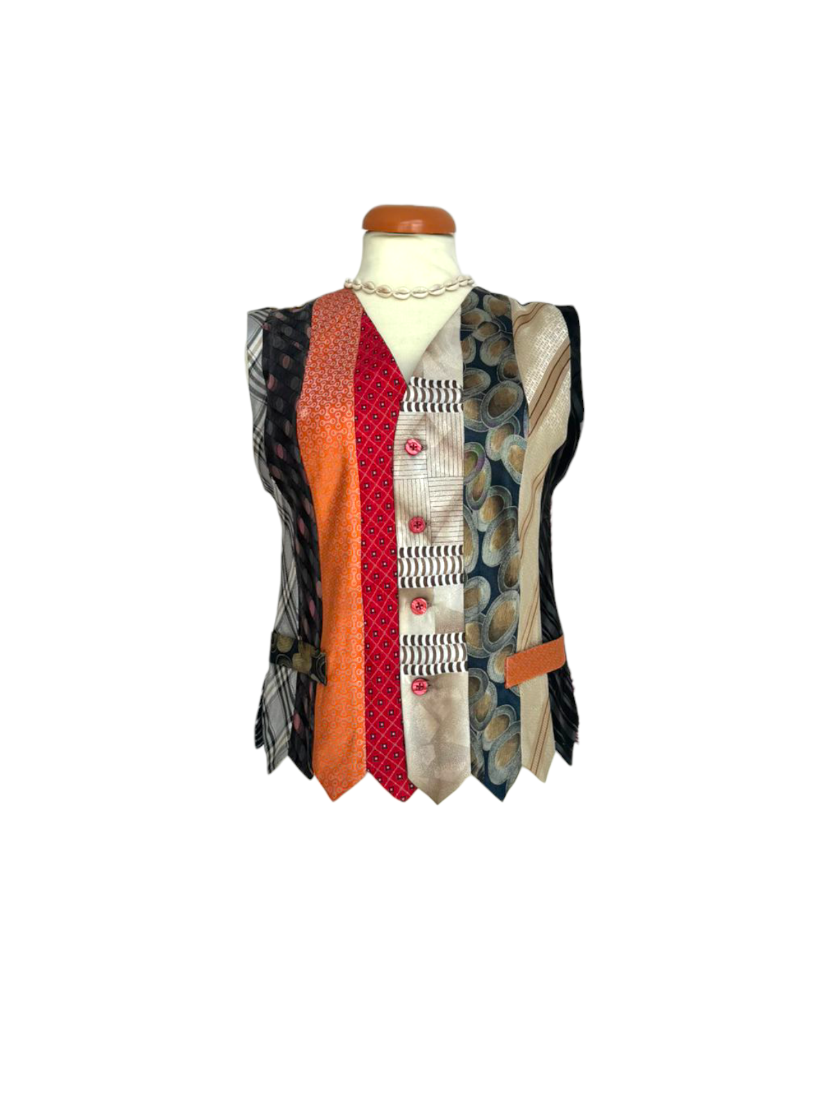 UPCYCLED TIE VEST