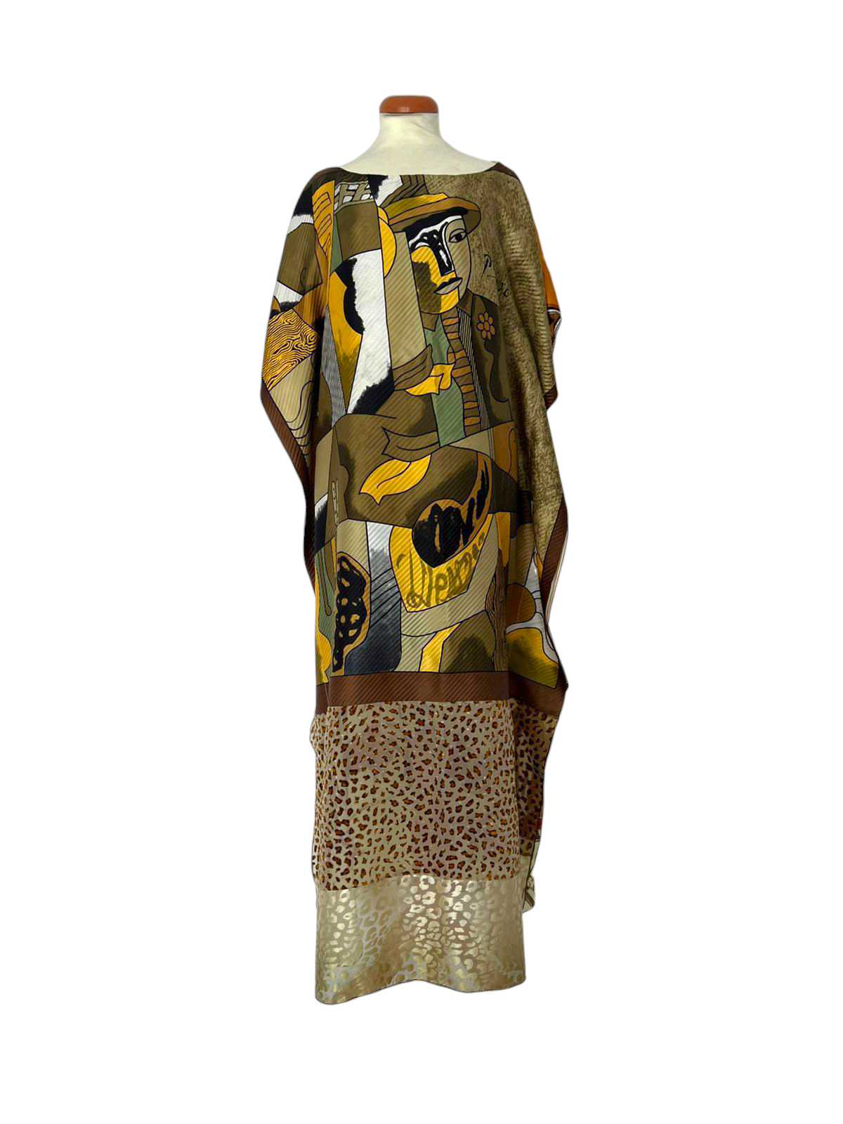 Silk scarf kaftan
