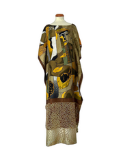 Silk scarf kaftan