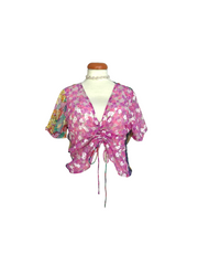 UPCYCLED SHEER SCARF ADJUSTABLE TOP