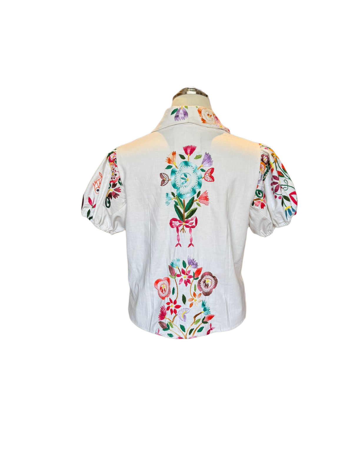 UPCYCLED TUSCANY EMBROIDERY LINEN TOP