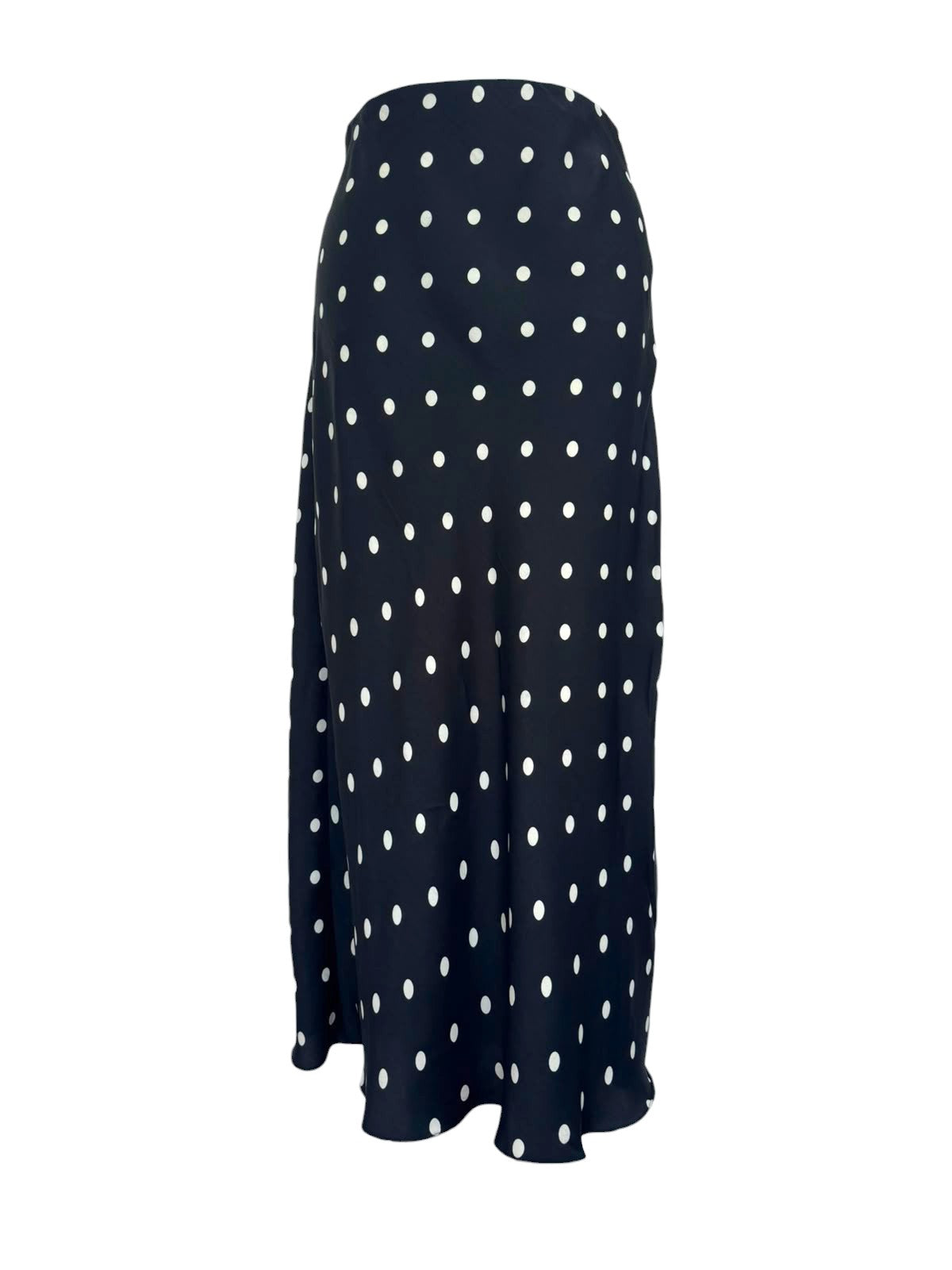 Polka dot silk skirt