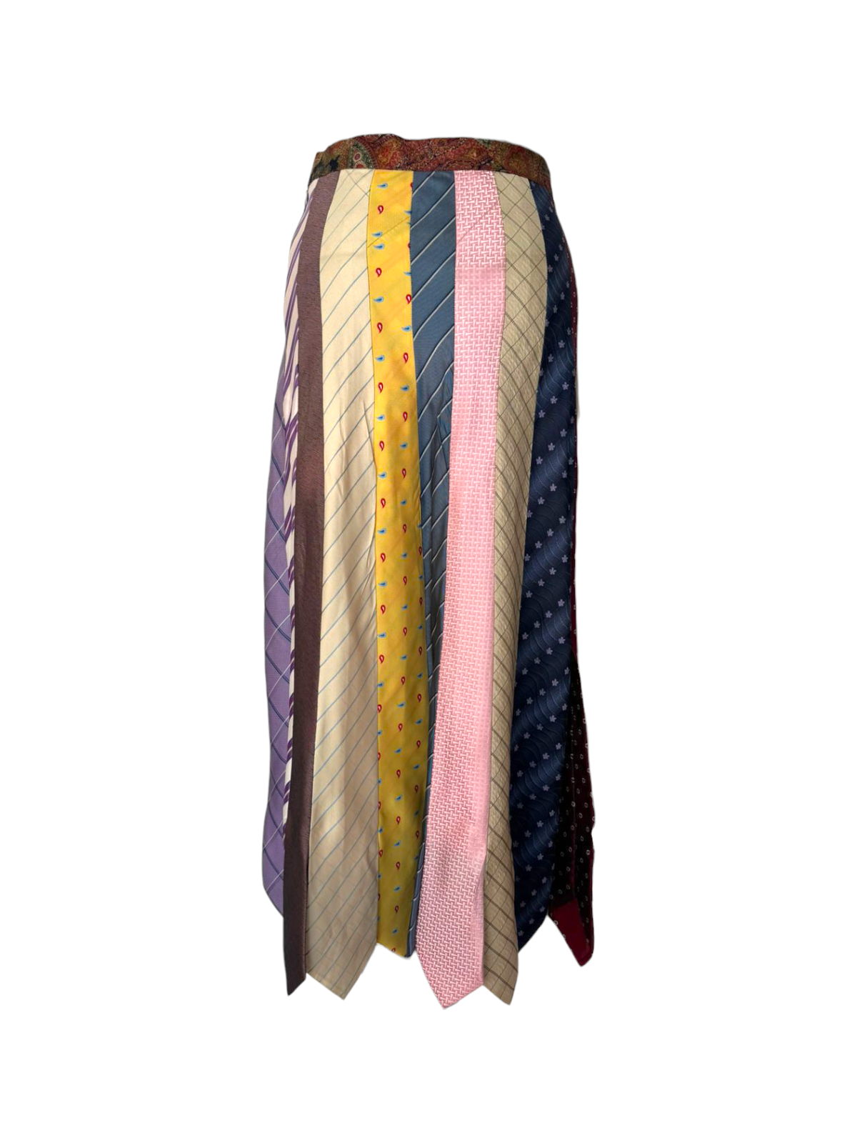 UPCYCLED TIES LONG SKIRT