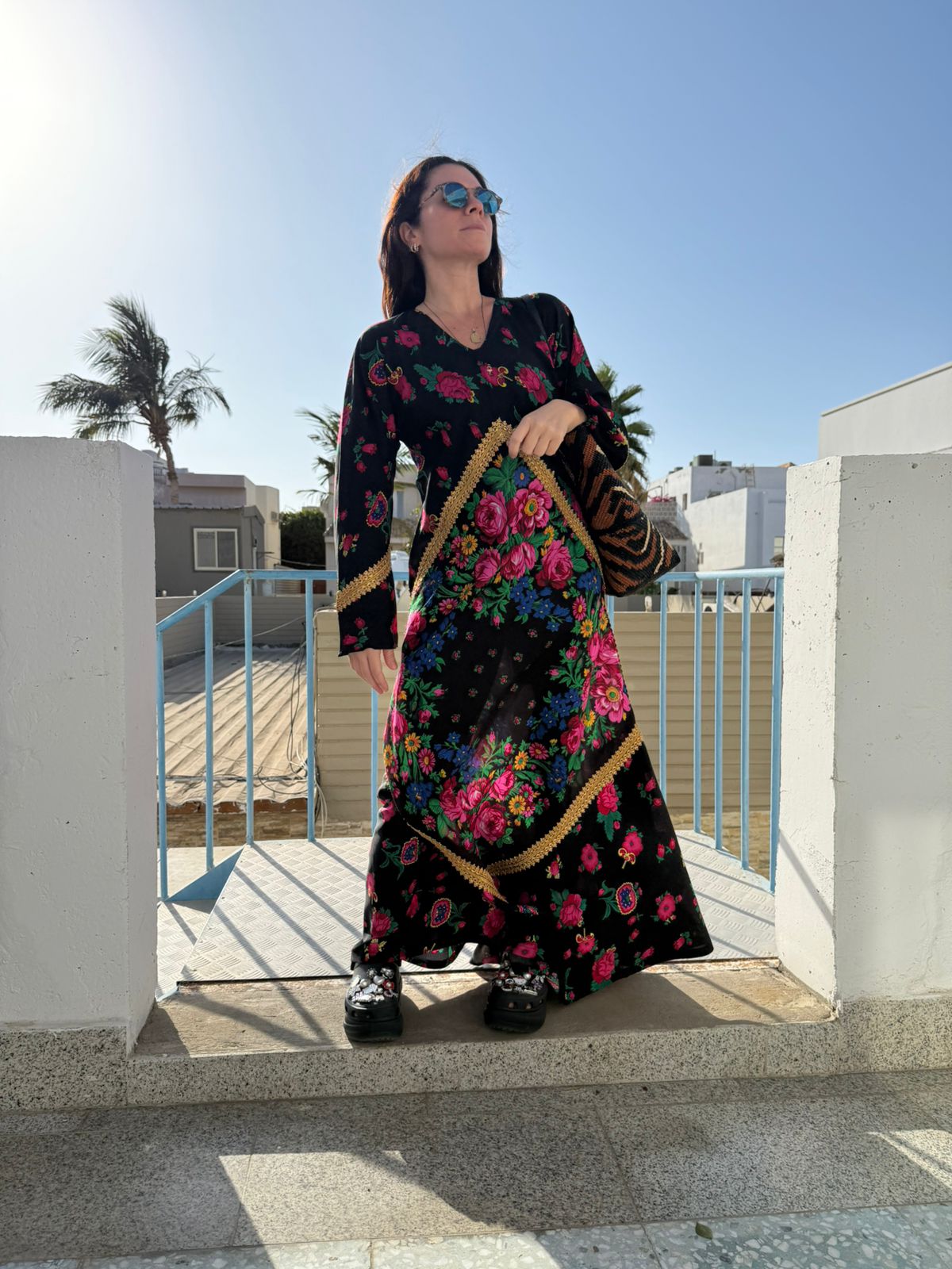 NH X ALULA LONG BLACK DRESS